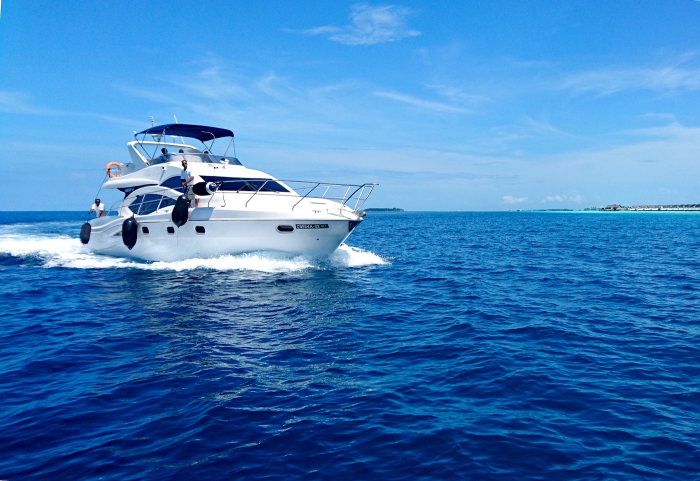 A yacht moored along the Tuscan coast