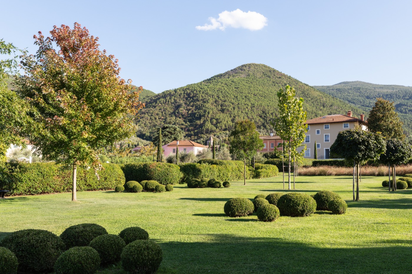 The Art Garden with the Villa beyond
