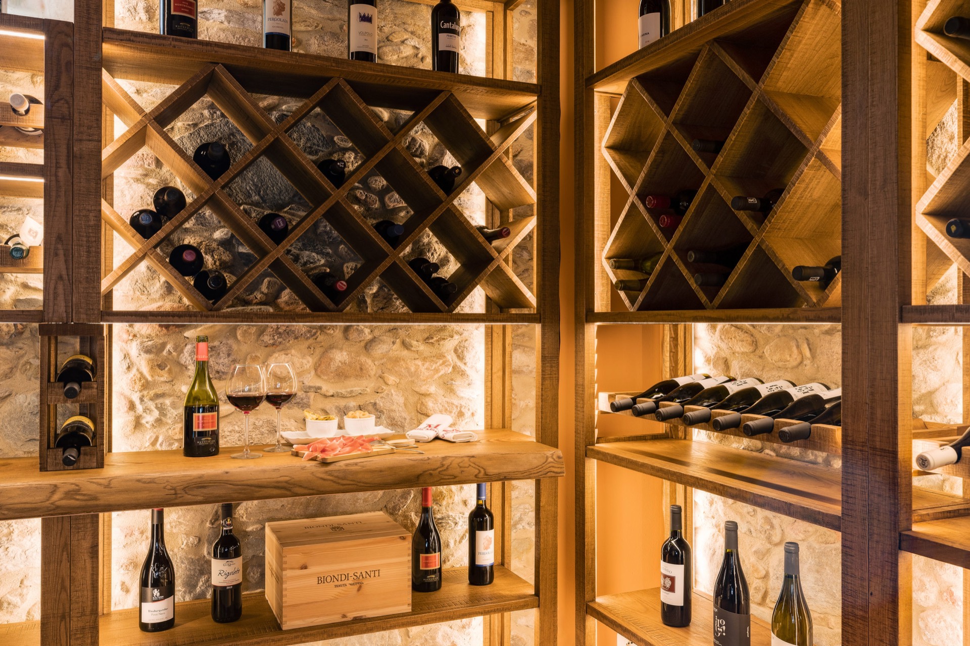 The Villa Marie wine cellar